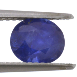 1,74 ct blauer Saphir im Ovalschliff, 7,39 x 6,43 mm