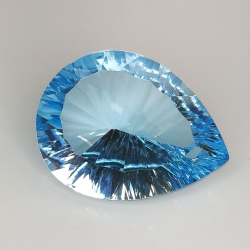 Topacio azul talla pera millenium 16x12mm 1pz