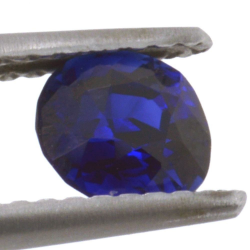 Zaffiro blu da 0,88 ct, taglio ovale, 5,58 x 5,14 mm