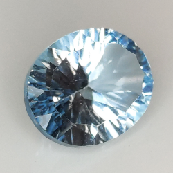 Topaze bleue ovale taille millénaire 10x8mm 1 pc