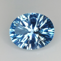 Topacio azul talla oval millenium 12x10mm 1pz