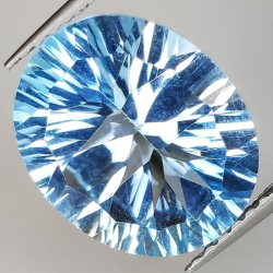 Topacio azul talla oval millenium 12x10mm 1pz