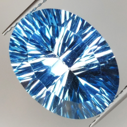 Blue topaz oval cut millenium 16x12mm 1pz