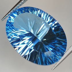 Topacio azul talla oval millenium 18x13mm 1pz