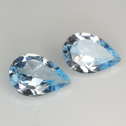 Topacio azul talla pera 9x7mm 4pz