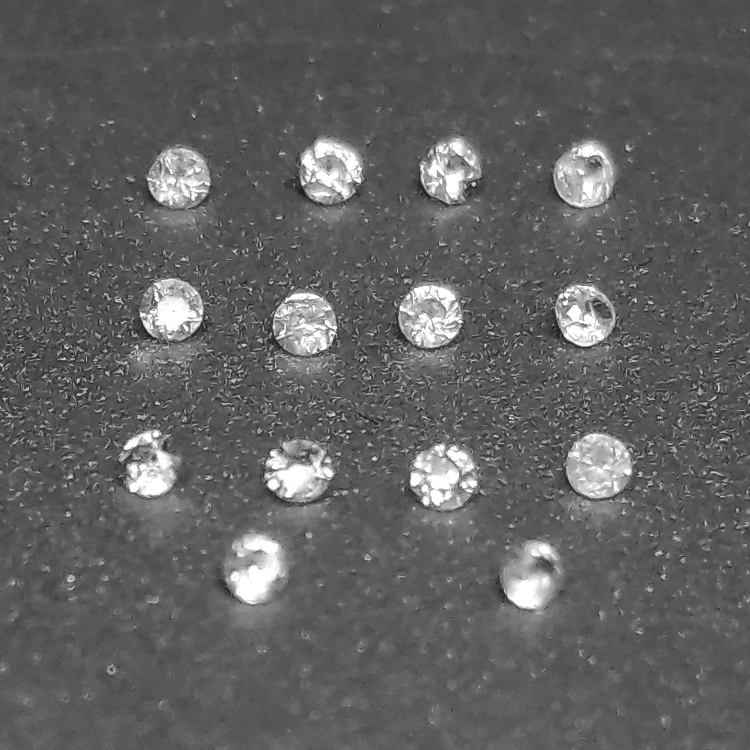 Natural white colorless zircon 0.9-1.2mm 1ct