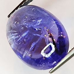 4.14ct Tanzanite cabochon oval 12x8mm