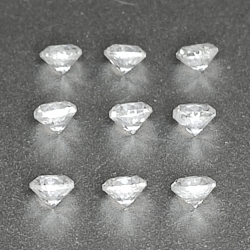 Natural white colorless zircon 2.1-2.5mm 1ct