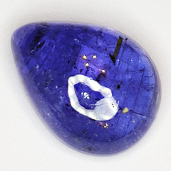 6,99ct Tansanit cabochon birne 13x10mm