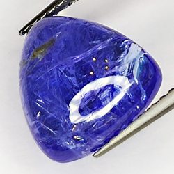 5,28ct Tanzanite cabochon trilliant 11x10mm