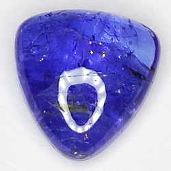 5,28ct Tanzanite cabochon trilliant 11x10mm