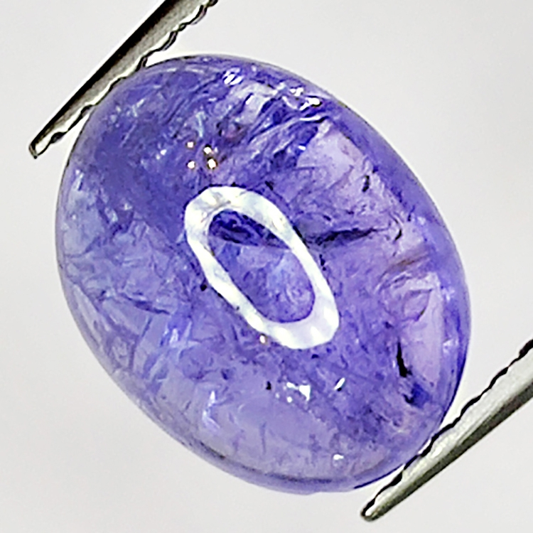 3.21ct Tanzanite cabochon oval 9x7mm