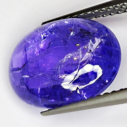 5.39ct Tanzanite cabochon ovale 12x10mm