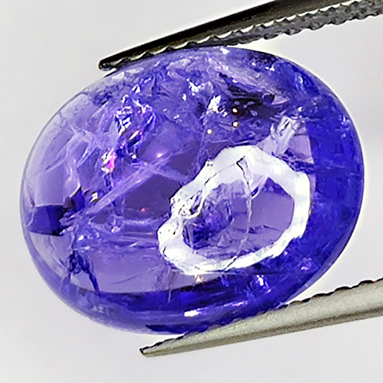 5.39ct Tanzanite cabochon ovale 12x10mm