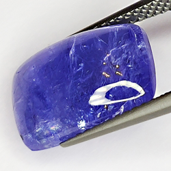 6,31ct Tanzanite cabochon rectangulaire 13x9mm