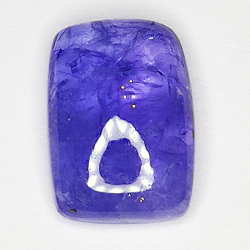 6,31ct Tanzanite cabochon rectangulaire 13x9mm