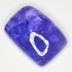 6,31ct Tanzanite cabochon rectangulaire 13x9mm