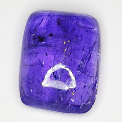 5,94ct Tanzanite cabochon carré 12x9mm