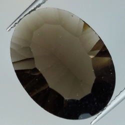 Smoky quartz oval cut millenium 16x12mm 4pz