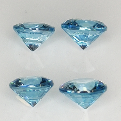 Zircone blu a taglio rotondo 4,5-5,5 mm