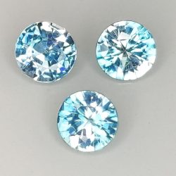 Zircon bleu coupe ronde 4.3-4.5mm