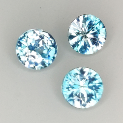 Zircon bleu coupe ronde 4.3-4.5mm