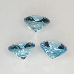 Zircon bleu coupe ronde 4.3-4.5mm