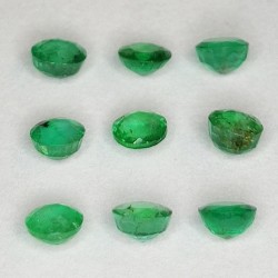 Round cut emerald 2.9-3.8mm 1ct