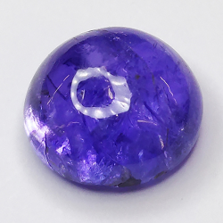 3.87 Tanzanite cabochon round 9x9mm