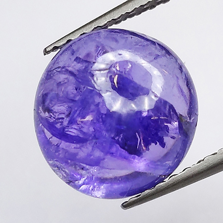 3,87 Tanzanite cabochon rond 9x9mm