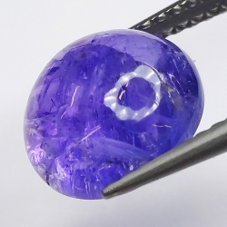 3,87 Tanzanite cabochon rotondo 9x9mm