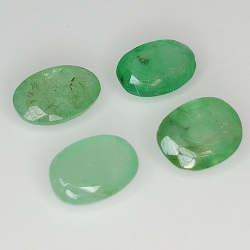 Oval cut emerald 6x4mm 5pz