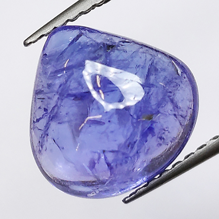 4.07ct Tanzanite pear cabochon 10x10mm