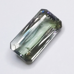 1.03ct Tanzanite Green emerald cut 8.5x4.3mm