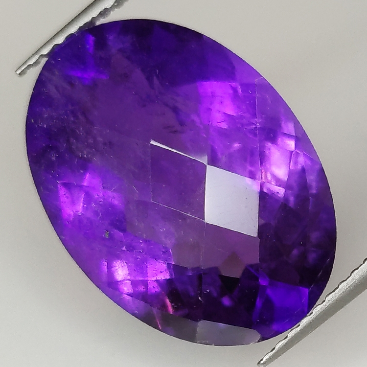 Amethyst oval cut checkerboard 18.00x13.00mm 1pz