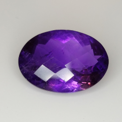 Amethyst oval cut checkerboard 18.00x13.00mm 1pz