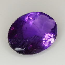 Amethyst oval cut checkerboard 18.00x13.00mm 1pz