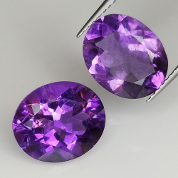 Amethyst oval cut 12.00x10.00mm 2pz