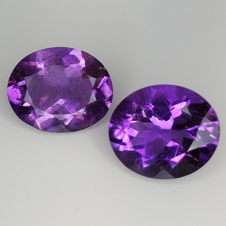 Amethyst oval cut 12.00x10.00mm 2pz