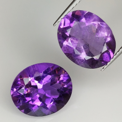 Amethyst oval cut 12.00x10.00mm 2pz