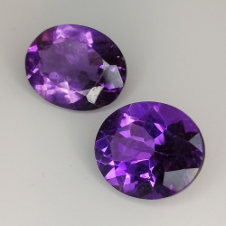 Amethyst oval cut 12.00x10.00mm 2pz