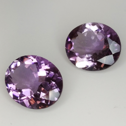 Amethyst oval cut 12.00x10.00mm 2pz