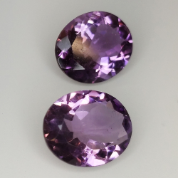 Amethyst oval cut 12.00x10.00mm 2pz