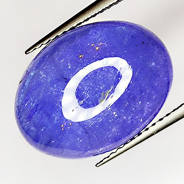 12.79ct Tansanit cabochon ovaler 16.8x12.5mm