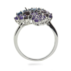 Multigems & 925 Sterling Silver Ring