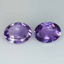 Amethyst oval geschnitten 9.00x7.00mm 6St