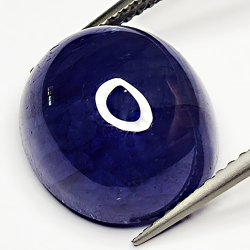 12,36ct Bleu Saphir cabochon rond 12x12mm