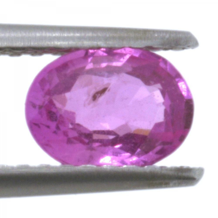 Zaffiro rosa a taglio ovale da 0,84 ct, 6,66 x 5,02 mm