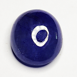 6,61ct Saphir Bleu cabochon ovale 12x10mm