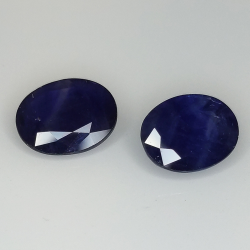 Blue sapphire oval cut 9x7mm 2pz